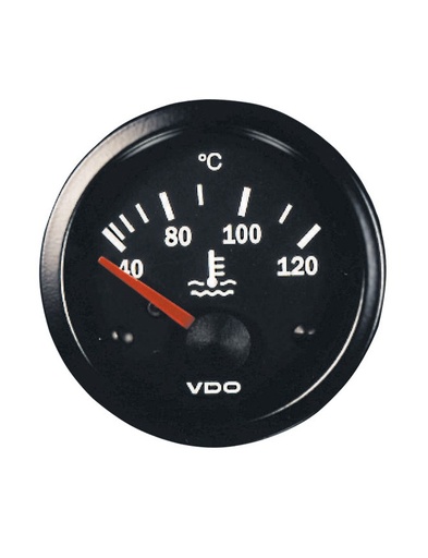 [310-030-002G] Manomètre VDO Cockpit International Température Eau 120° Ø 52 Fond Noir