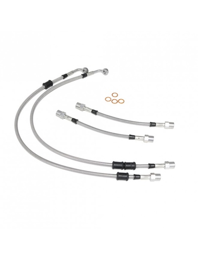 [SVW0250-4F] Kit Flexibles de Frein Durite Aviation Complet Goodridge Volkswagen Cox 1302 1.3 - 1.6 4 Pièces