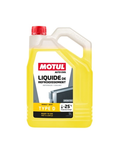 [112640] Coolant Motul Type D -25°C (Renault, Dacia) - bottle of 5 litres