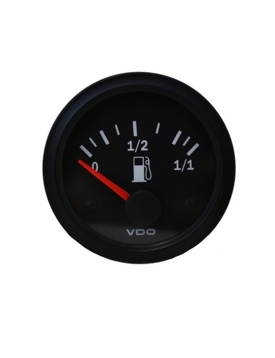 [301-010-002K] Manomètre VDO Niveau Essence Levier Vision Ø 52 Fond Noir