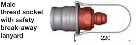 [SPT08.3655/L/JV] Staübli male thread socket - Dash 6
