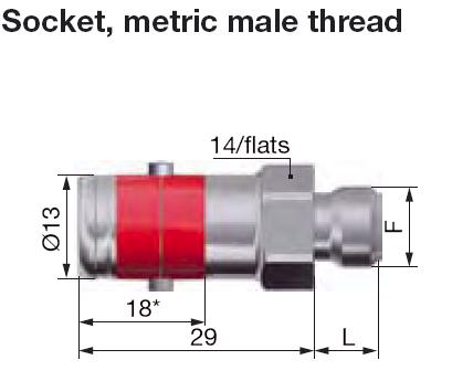 [SPH03.1410/BA/L/KR/JV] Staübli male socket - Dash 3