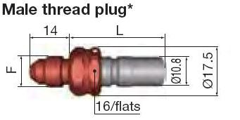 [SPT05.7653/L/JV] Staübli male thread socket - Dash 4