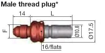 [SPT05.7653/L/JV] Staübli male thread socket - Dash 4
