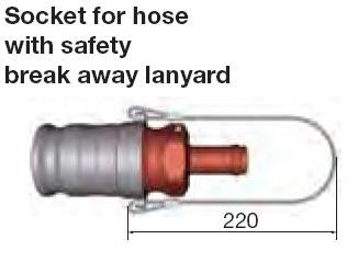 [SPT05.3808/L/JV/RG] Staübli socket for hose 