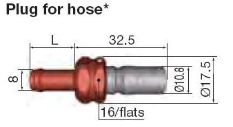 [SPT05.7808/L/JV/RG] Staübli socket for hose 