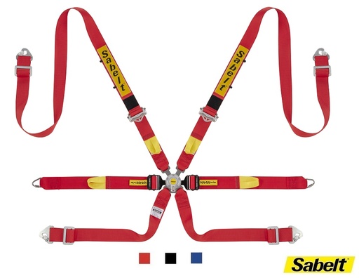 Sabelt Alu harness 2"/2" - 6 points - CCA622S Down - FIA 8853-2016