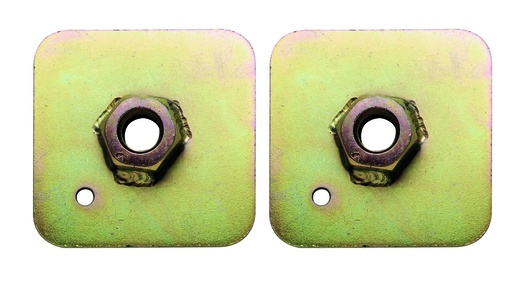 [CCMI0016] Assiettes et œillets de fixation pour harnais : 65 mm X 65 mm X 3 mm 7/16" UNF, écrou soudé, 40 mm2